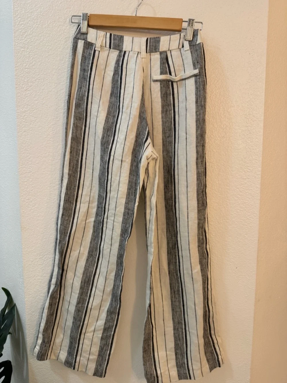 Reformation Tahiti Linen Cropped Ankle High Rise Relaxed Fit Straight Leg SZ 0